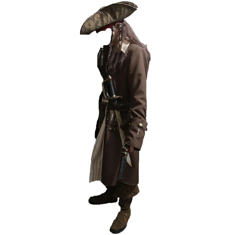 Disfraz de lujo de la colección Grand Heritage para hombre adulto, traje de Jack Sparrow, conjunto de abrigo de lujo, Pirata caribeño, 11