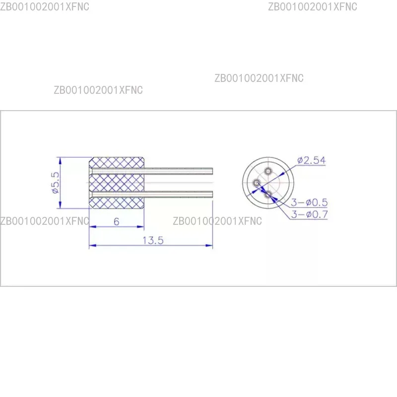 3-Pin 9mm Laser Diode Test Base 2.54mm Testing Socket Adapter