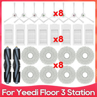 B07B-For Yeedi Floor 3 Station Robot Vacuum Cleaner Spare Parts Accessories Main Side Brush Mop Pads Cloth
