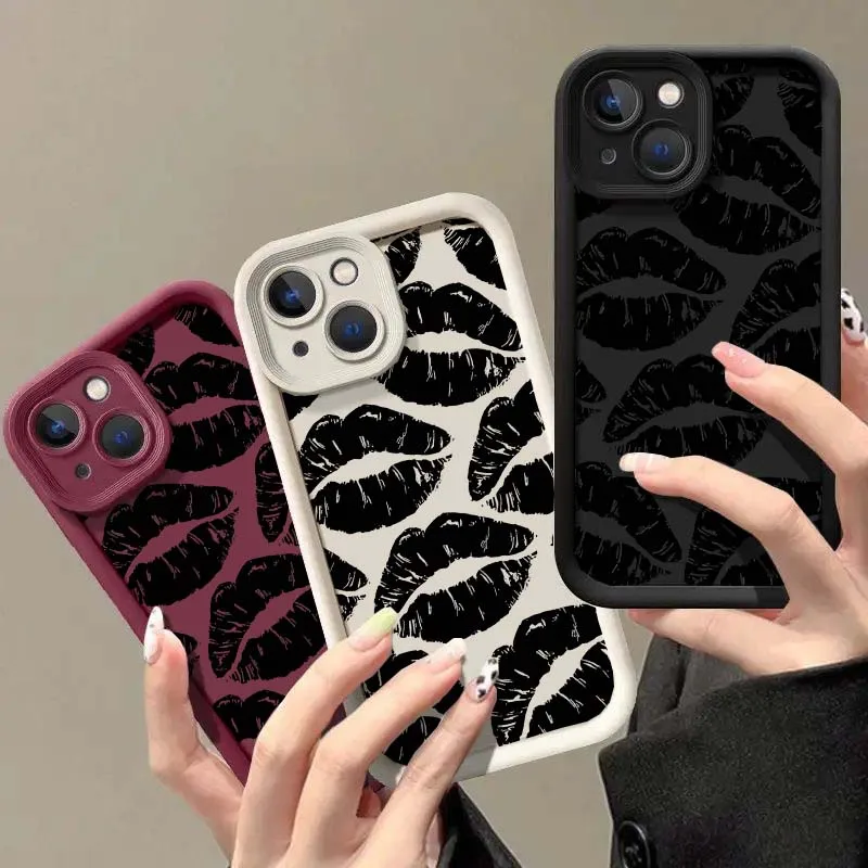 Lip Printed Phone Case For OPPO Realme 13 12 Pro Plus C67 C65 C63 C53 C51 C55 C35 C21Y C25Y C30 C31 C33 C12 C15 C21 C25 C25S 8