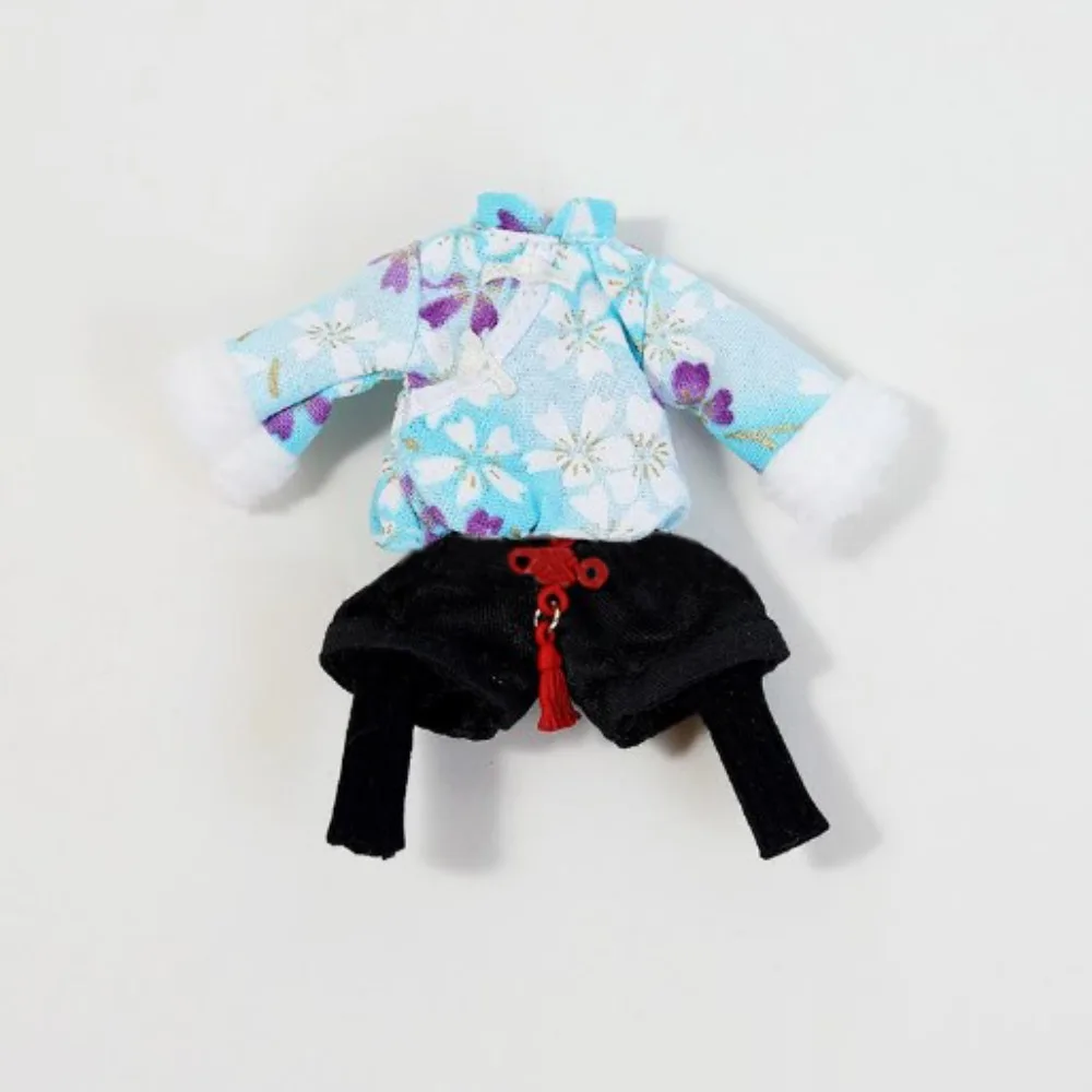 

Fashion Chinese Style Girls Clothes Suits Diy Handmake DIY Doll Accessories New Year's Costume Set for 1/11 OB11 Dolls