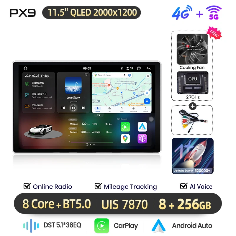AWESAFE Draadloze CarPlay Android Auto Radio voor VW Volkswagen Caddy 2005 - 2015 GPS Navigatie Plug and Play RDS DSP CAN-BUS Behoud van originele functies