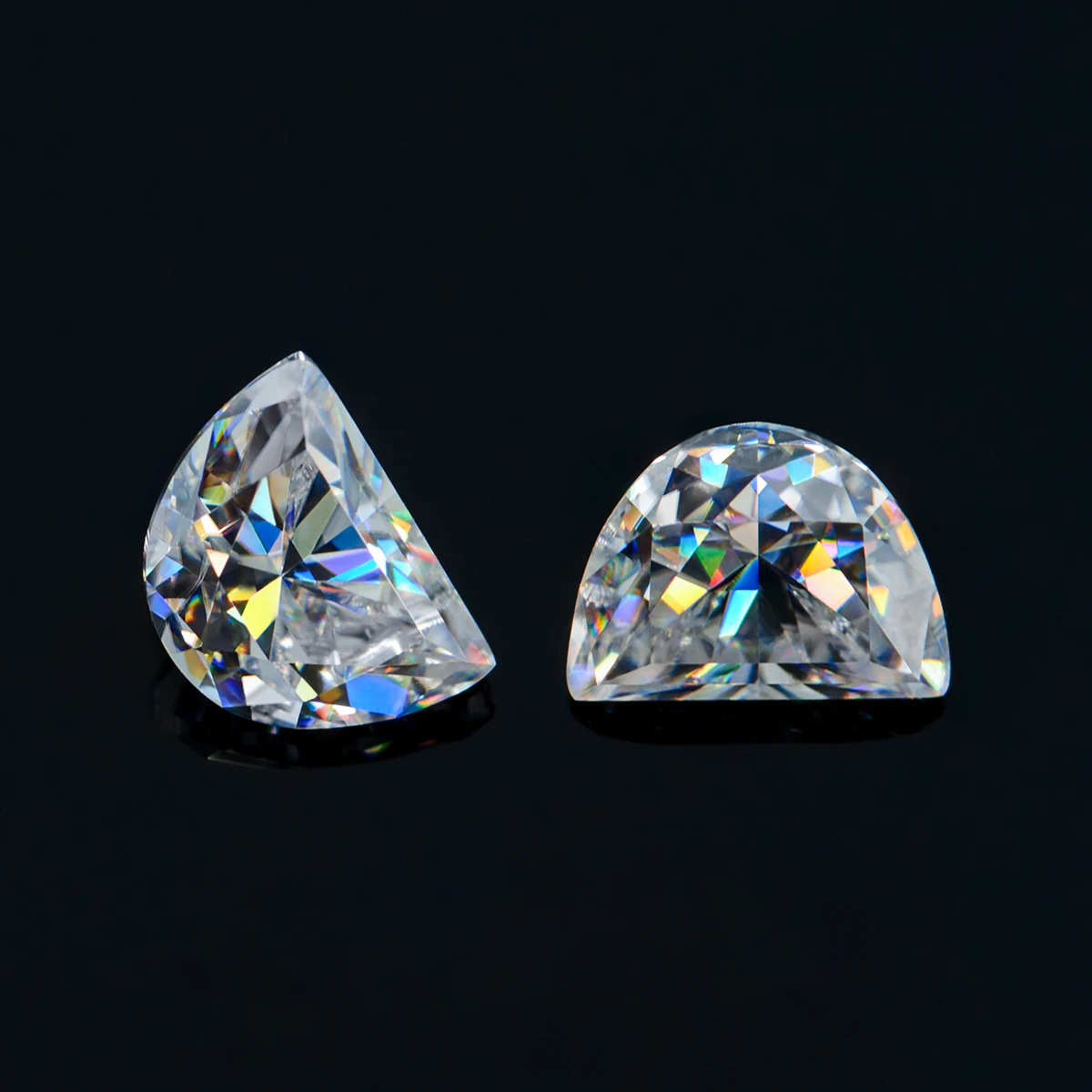 Großhändler Lose Edelsteine 0,1 ct Zu 1ct Halbe Mond Moissanite Mit GRA Zertifikat Echt Edelsteine Für Schmuck Pass Diamant Prüfung