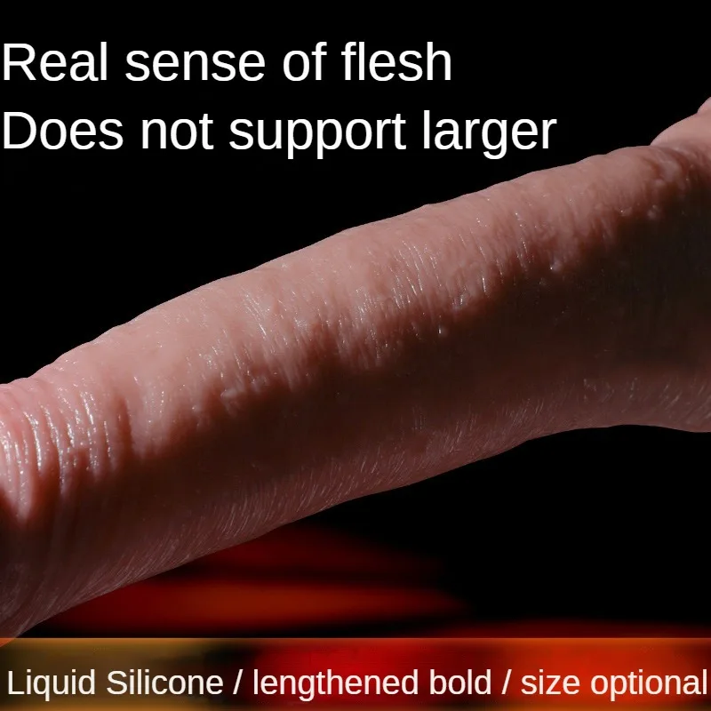 Reusable Realistic Penis Sleeve Extended Soft Cock Cover Real Silicone Dildo Delay Ejaculation Cock Sex Product Sex Toys For Men