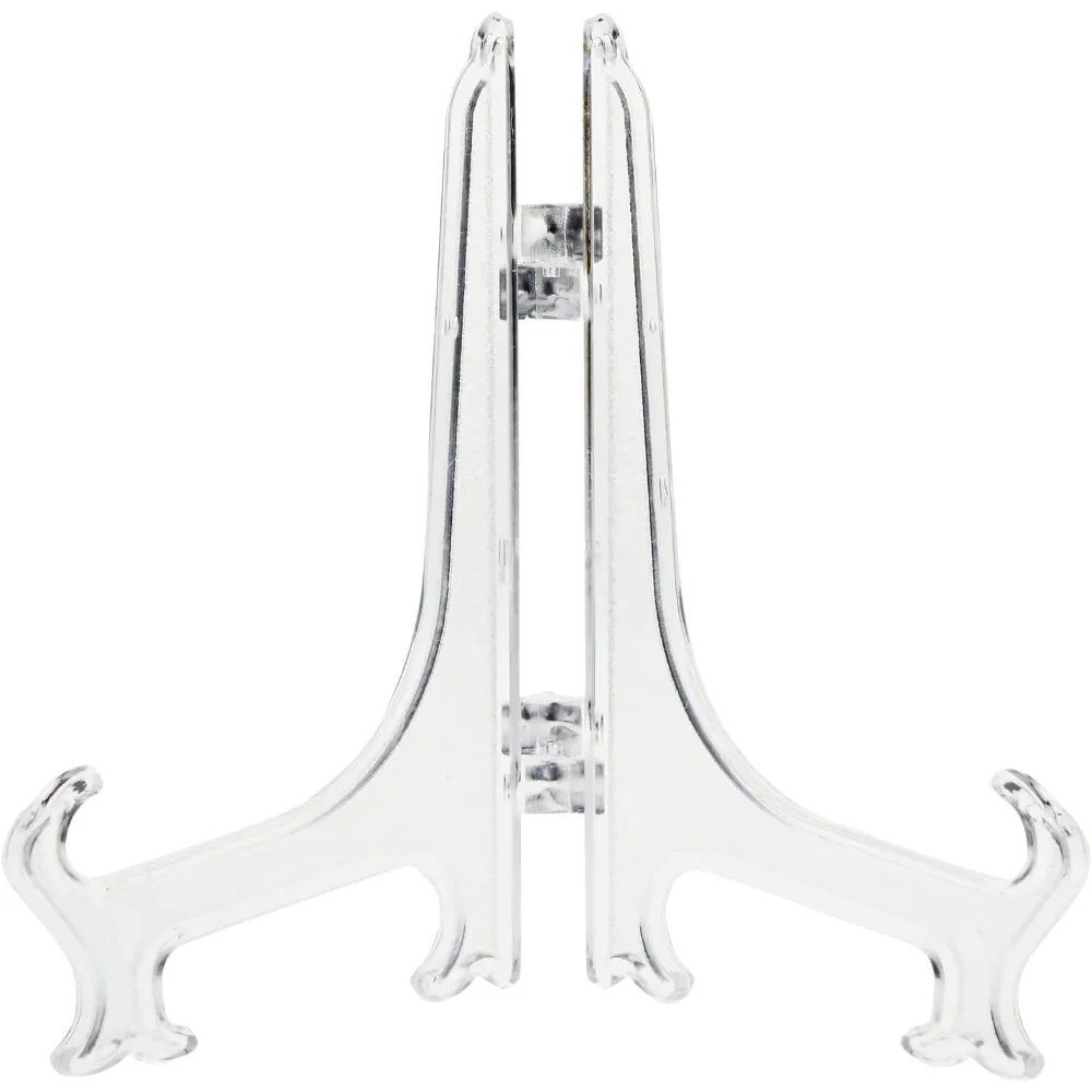 حامل حامل أكريليك شفاف صغير مكون من 24 قطعة - شاشة بلاستيكية شفافة مقاس 5.3 بوصة - حامل لافتة حامل صغير وحامل لوحة صور للتحية