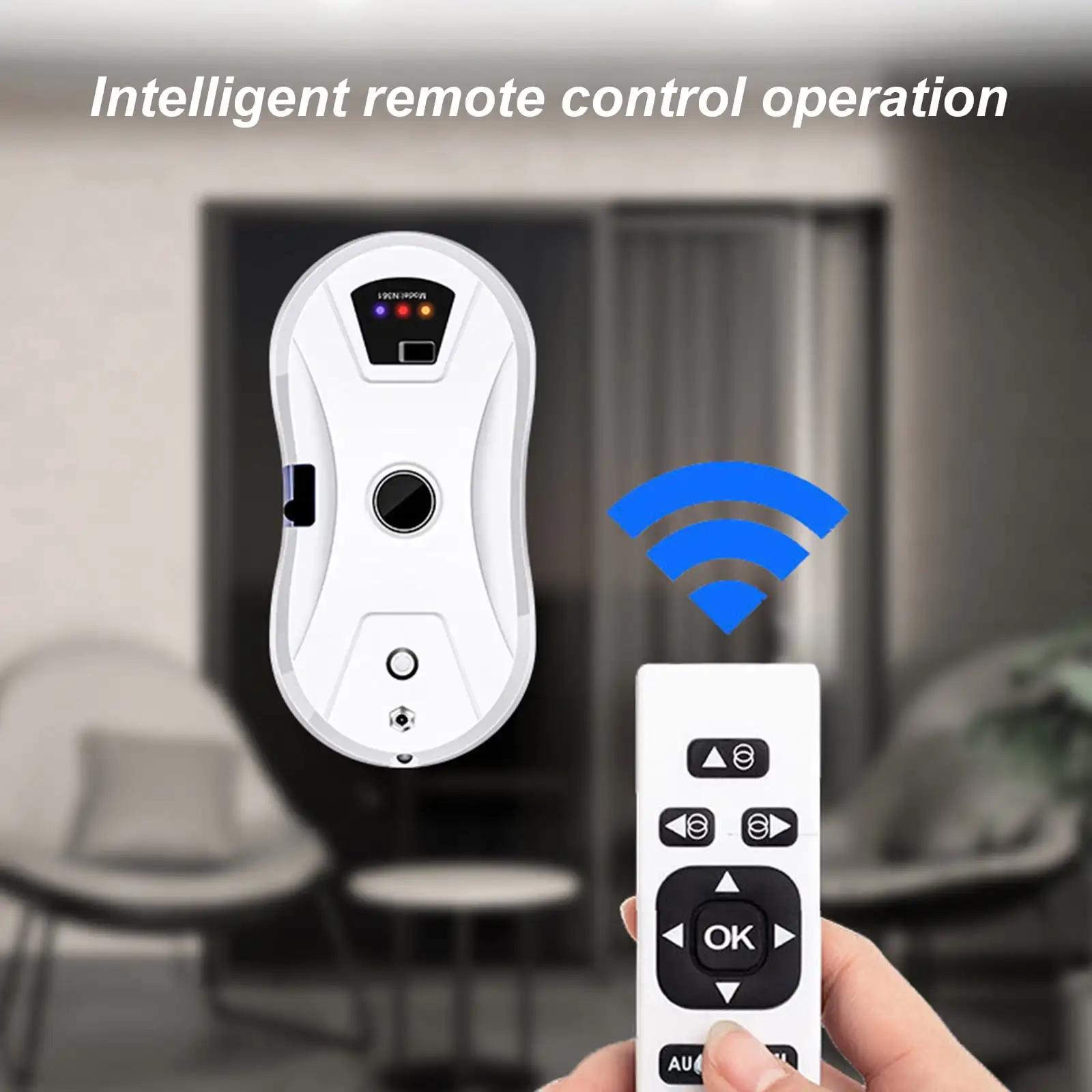2026 New Upgrade Robot,Automatic Water Spray Window Washing, Anti-Falling Edge Detection Remote Control for Glass Tiles Bathroom