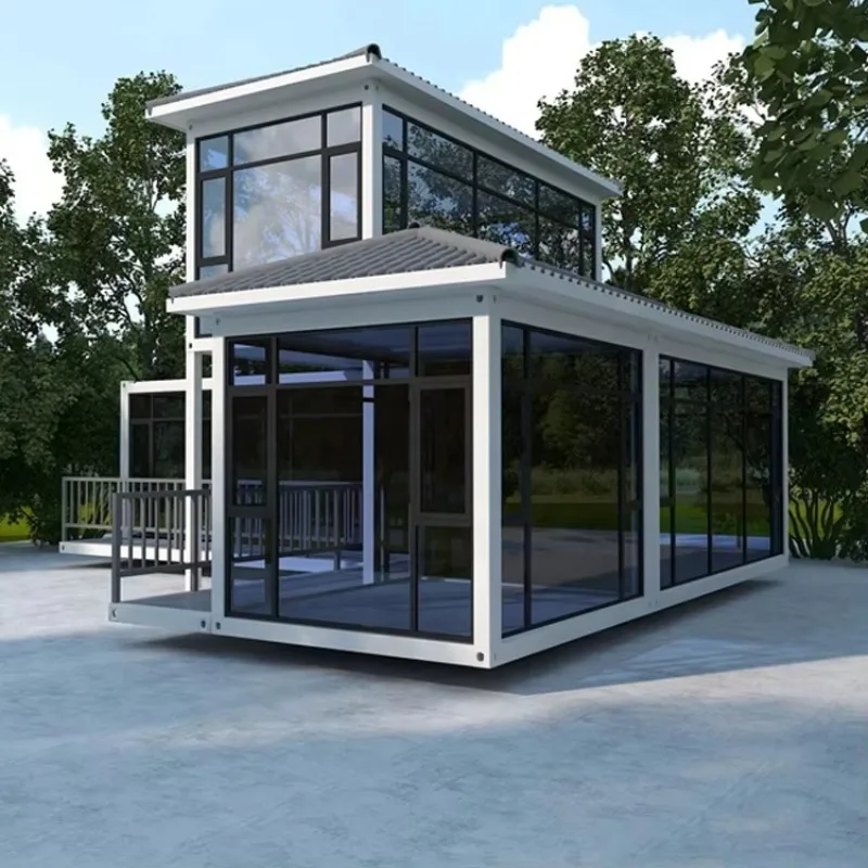 Foldable Tiny House Modular Prefab Cabin Granny Flat Holiday Home for Backyard and Farm Use
