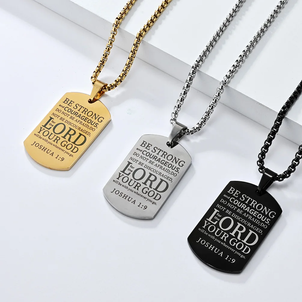 العلم الأمريكي نجمة Spangled راية الصليب الفولاذ المقاوم للصدأ العسكرية العلامة التجارية قلادة سترة سلسلة المعلقات مجوهرات الحفلات