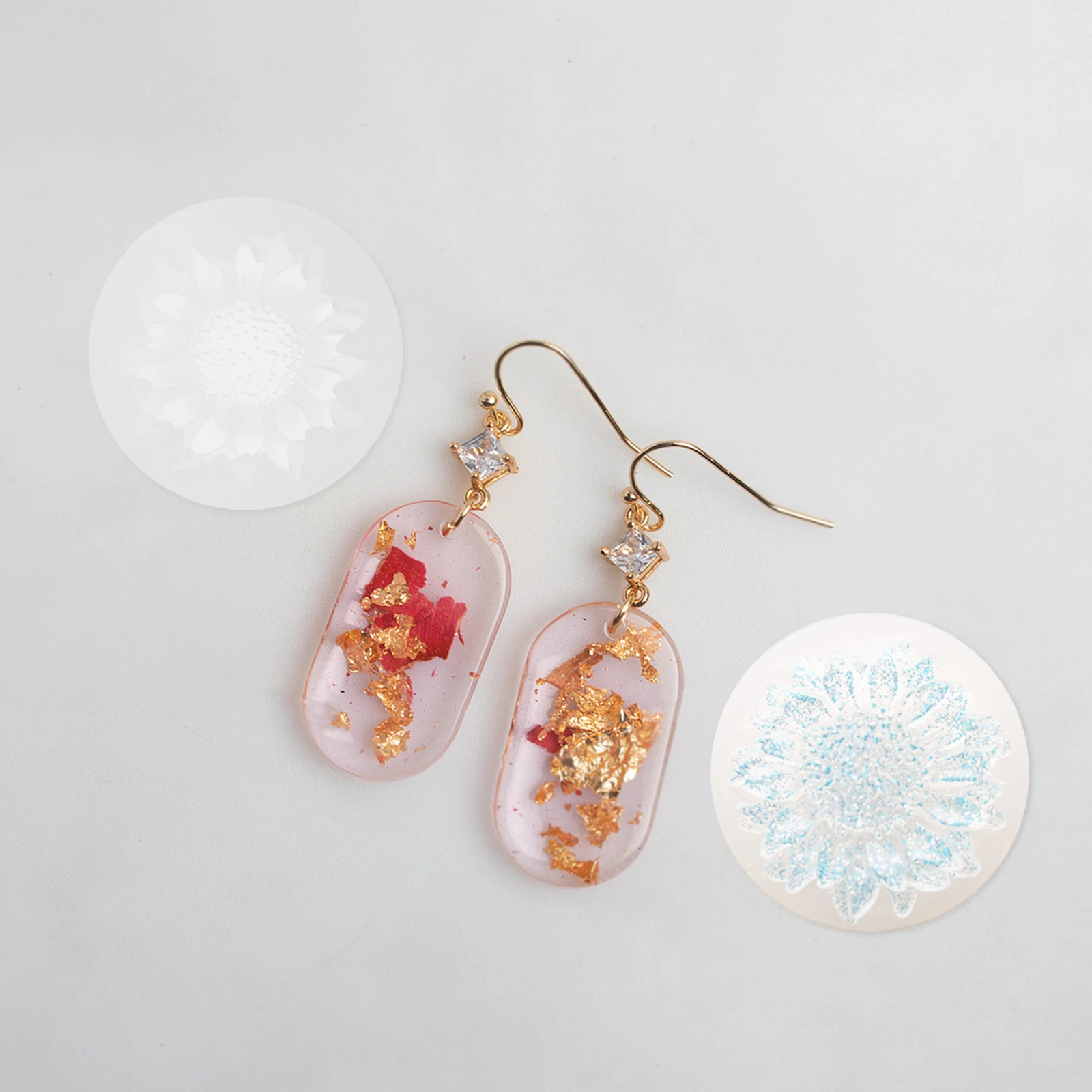 

6pcs Flower Resin Mould Silicone Diy Epoxy Craft Jewelry Making Durable Ornament Mold For Pendant Drop Accessory Handmade