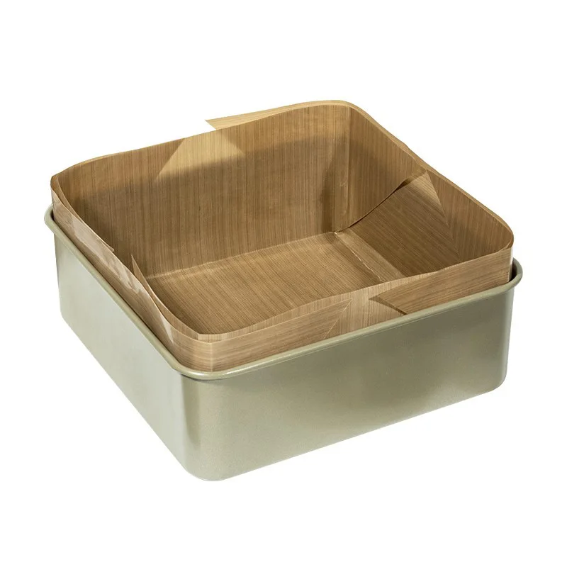 

Non-stick oil cloth, high temperature resistant square folded edge ancient cake demoulding paper pad 6 inches