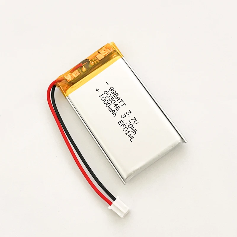 3.7V Lipo Battery 603048 1000mAh Rechargeable Polymer Lithium Batterie for Game Controller Robot GPS Bluetooth Headset LED Lamps