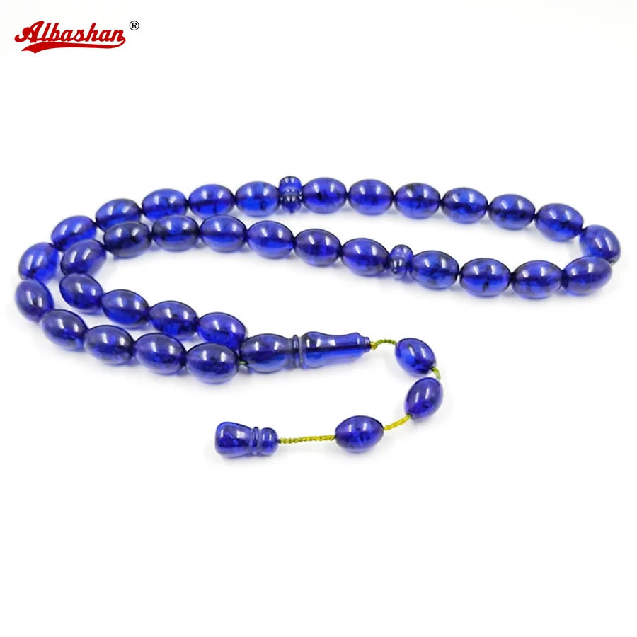 

Big size Tasbih 33 beads Rosary Muslim Man's bangle bracelet my orders High quality Blue Tasbih Mastkhan Islam Muslim Misbaha