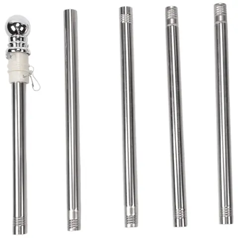 스테인리스강 깃대, 녹 방지 깃대, 집 안뜰 정원용, 실버 극에만 적합 스테인리스강 깃대, 녹 방지 깃대, 집 안뜰 정원용, 실버 극에만 적합