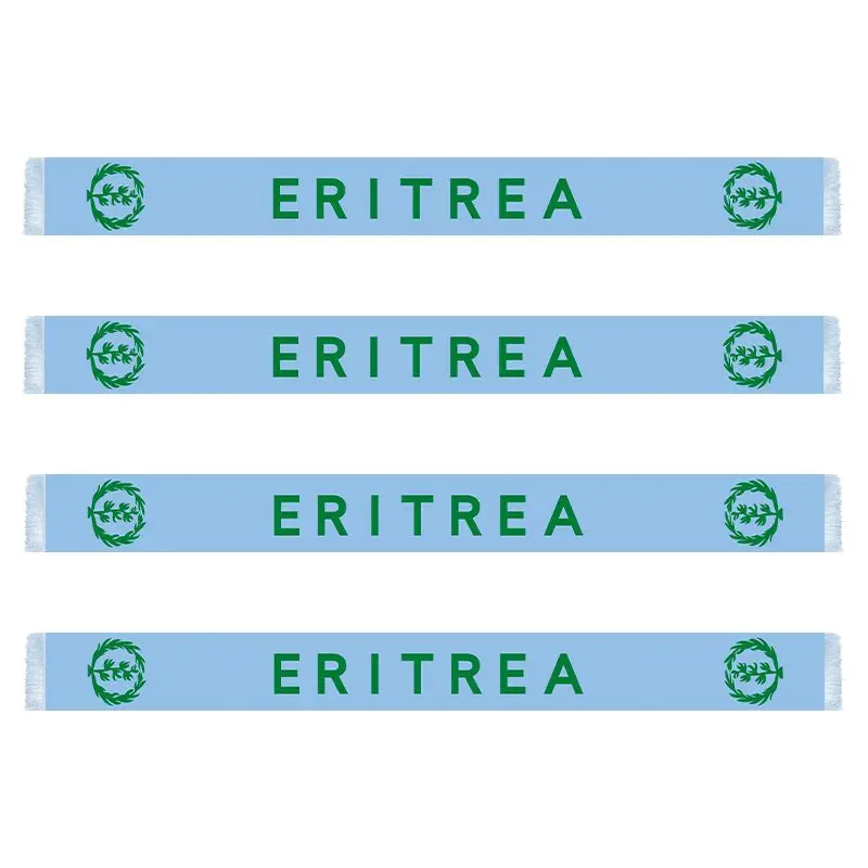 Xvggdg 15x150cm banderas de Eritrea 1952-1962 bufanda de satén pancarta fútbol boda bufanda deportiva doble cara impresa