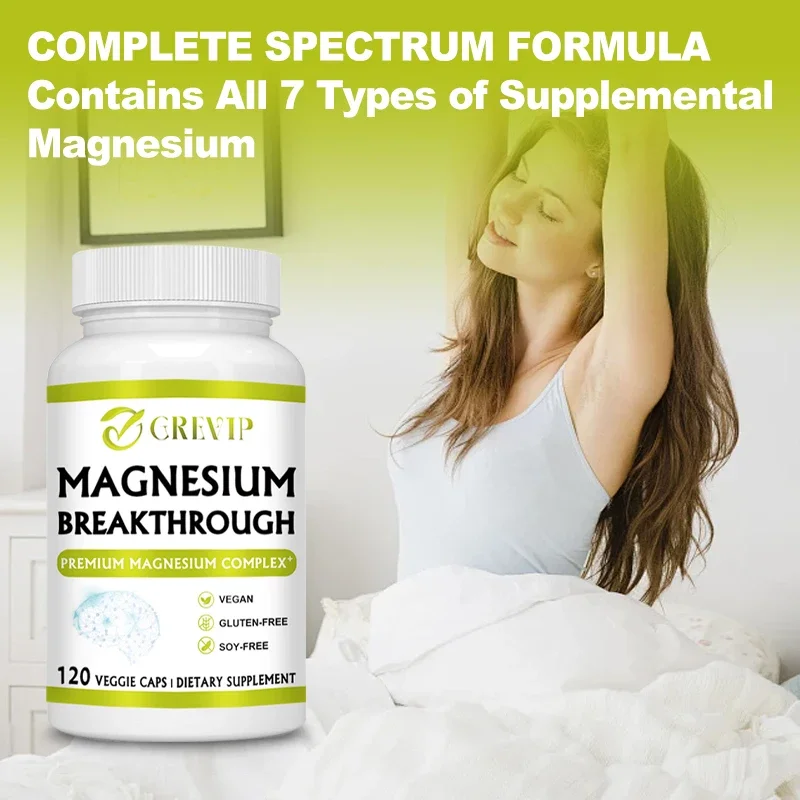 

Magnesium Breakthrough - 7 Forms of Magnesium - Natural Sleep and Brain Supplement, Supports Muscle, Joint and Heart Health Supp