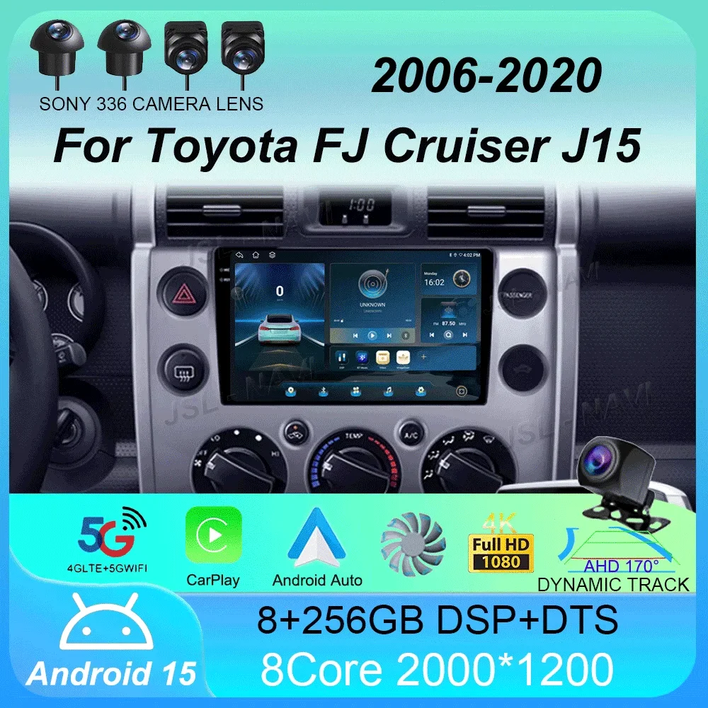 

Car Radio Android15 For Toyota FJ Cruiser J15 2006 2007 2008 2009 2010 2012 - 2020 Navigation GPS Multimedia Video Player Stereo
