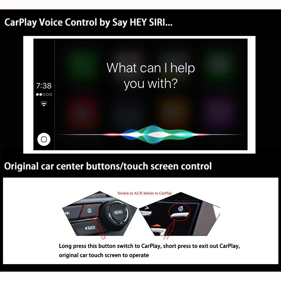 Wireless CarPlay Car Video Interface for Cadillac SRX XTS ATS SRX CTS XT5 2014 2015 2016 2017 Combine Android Auto Phone Mirror