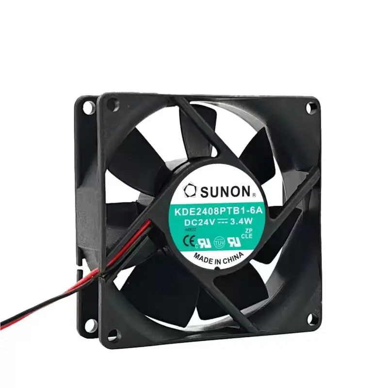 For SUNON KDE2408PTB1-6A 80x80x25mm DC 24V 3.4W High Performance Industrial Cooling Fan 2-Wire
