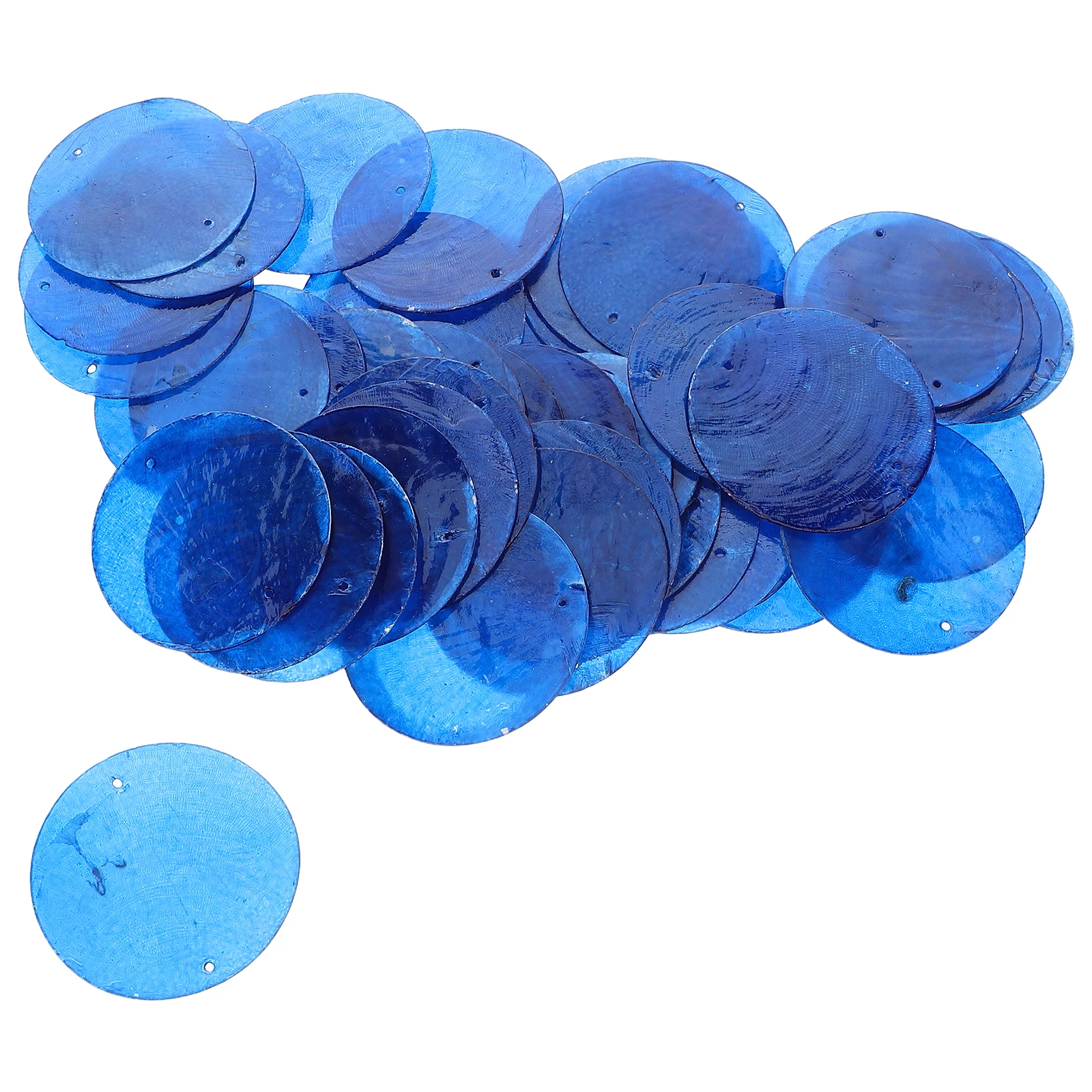 

100 Pcs Shell Decoration Sheet Seashells Wind Chime Parts for Jewelry Making Round Charms Oyster Crafts DIY Hanging Pendant