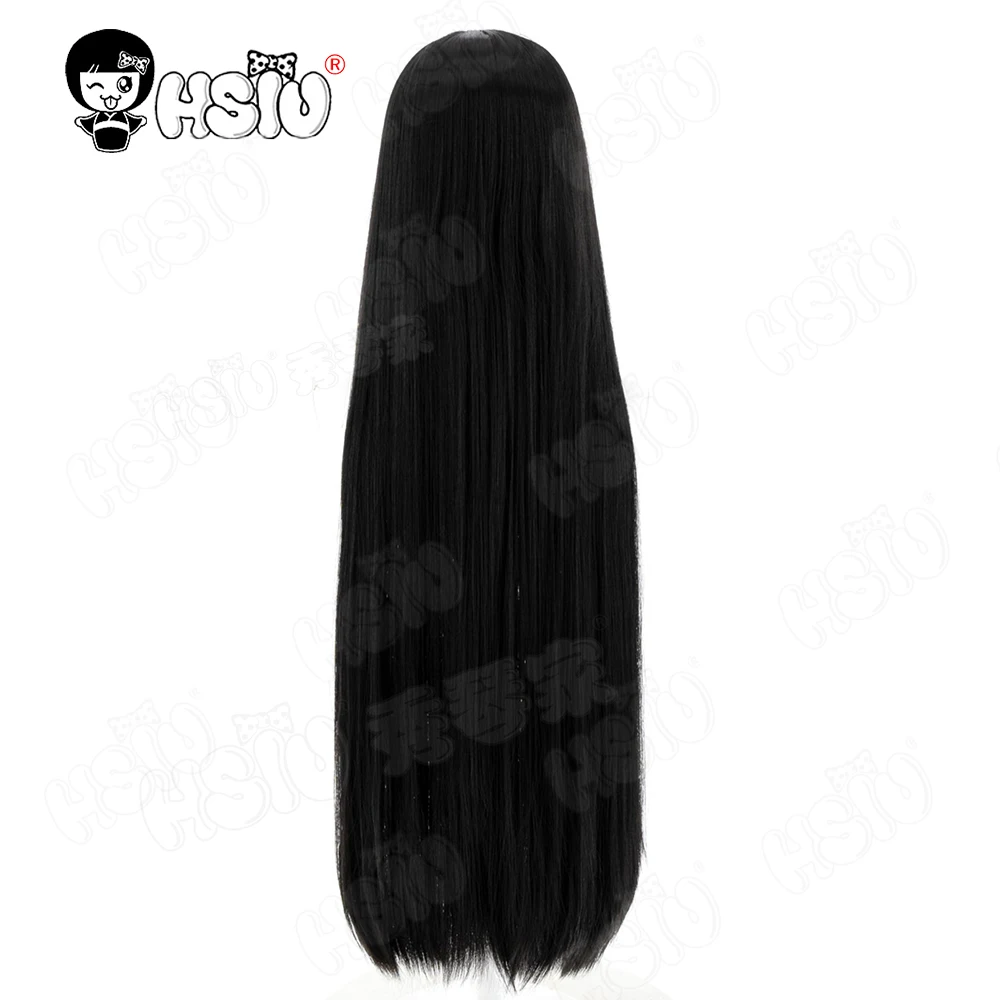 Rinko Shirokane شعر مستعار تأثيري الألياف شعر مستعار اصطناعي 「HSIU」 80CM شعر مستعار أسود طويل + غطاء شعر مستعار أنيمي بانج دريم! شعر مستعار تأثيري #6