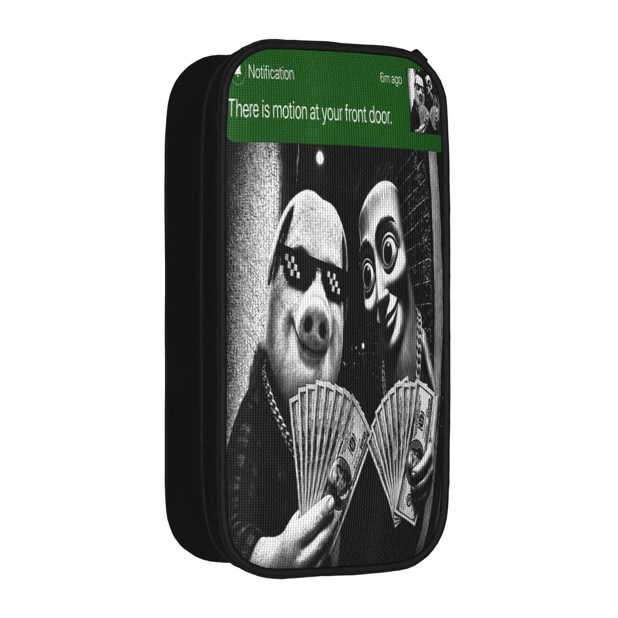 Lovely Pencil Case John Pork and Tung Tung Sahur Front Door Motion Pencil Pouch School Pencil Cases Students School Supplies