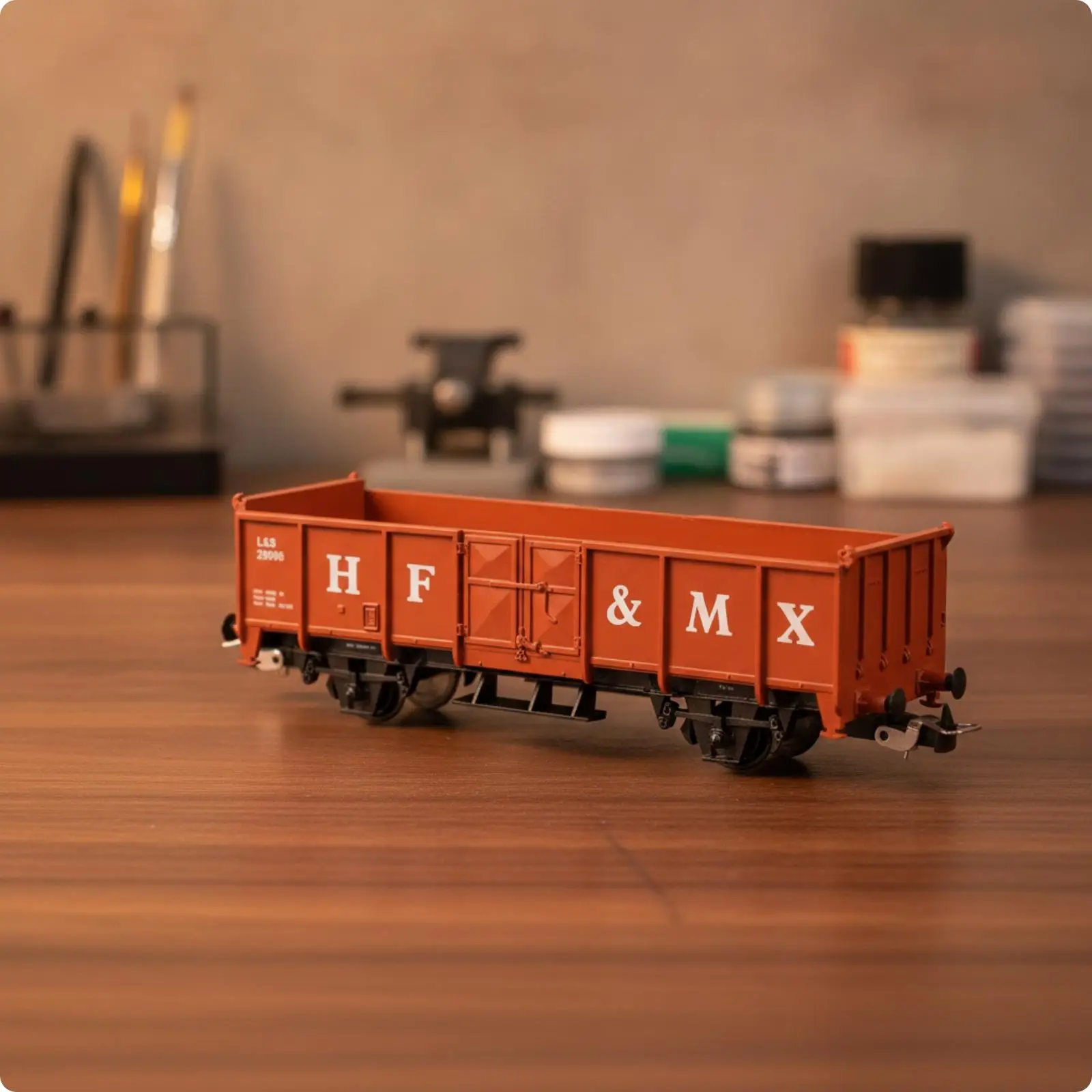 1 87 Scale Railway Freight Car Open Wagon Miniature Metal Cart Style for Train Scenery and Cargo Hauling
