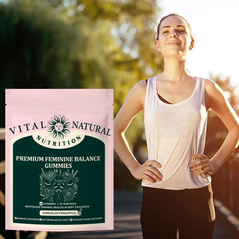 Caramelle gommose premium per l'equilibrio femminile da 60 capsule aiutano a regular l'equilibrio fisiologico e migliora l'immunità ricco in più vitamine