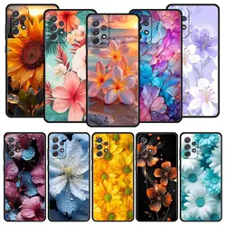 Beauty Flowers Leaves Case for Samsung A51 A71 A21S A12 A11 A15 A25 A31 A41 A52 A32 A23 A33 A53 A73 A03S A05S A13 5G A72 Cover