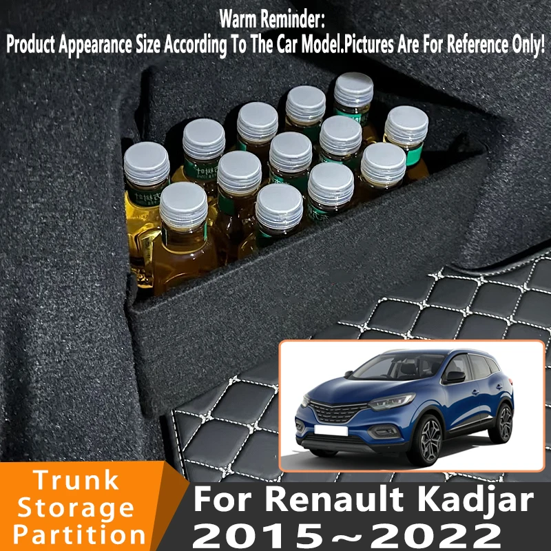 

Auto Accessories For Renault Kadjar 2015~2022 21 Car Organizer Thickening Trunk Side Partition Trunk Interior Storage Box Parts