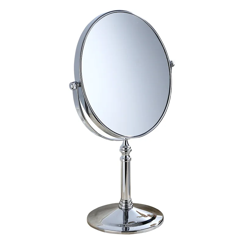 Black countertop makeup mirror, European antique hotel beauty mirror, electroplated double-sided telescopic magnifying glass