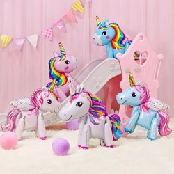 Baby Shower 3D Giant Unicorn Balloon Inflatable Rainbow Horse Balloons Kid Toy Unicorn Birthday Party Decoration Ballon Supplies