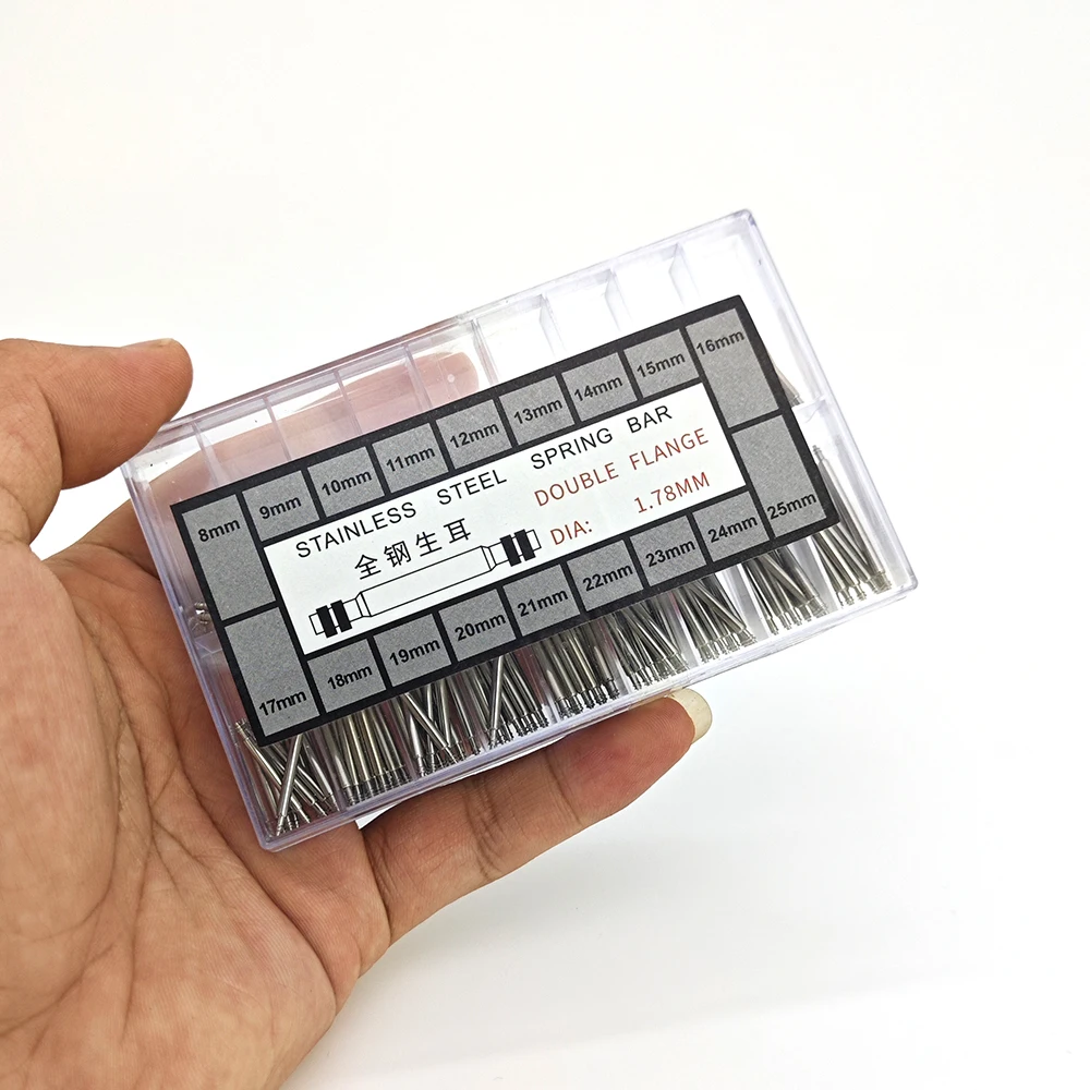Strainless Steel Spring Bars Dia 1.3mm/1.8mm Length8mm - 25mm Watchband All Steel Spring Strap Pin Watch Repair Tool Accessor