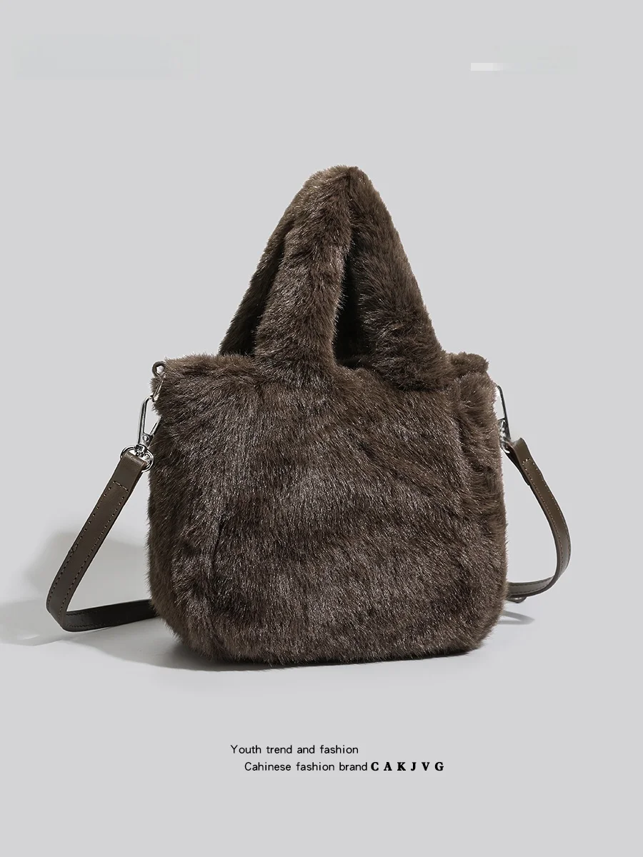 

CAKJVG Original Korean Sle Plu Handbag Women's Crossbody Single oulder Bag Autumn Winter Soft Leather aron Color