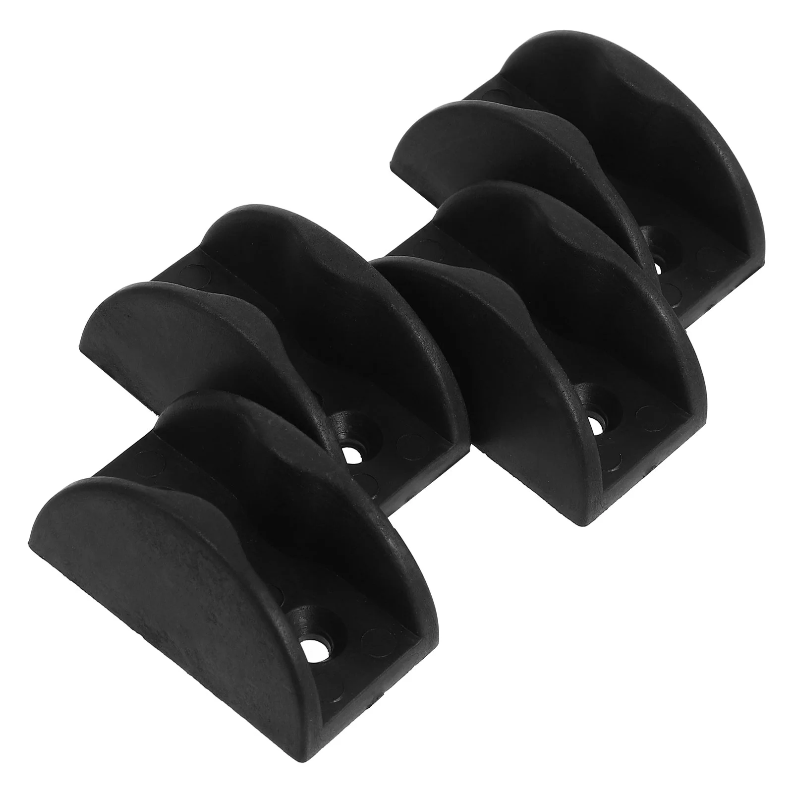 4 PCS Sliding Gate Pulley Positioner Hardware Lower Door Guides Floor Mount Barn Bottom Closet Black Kit