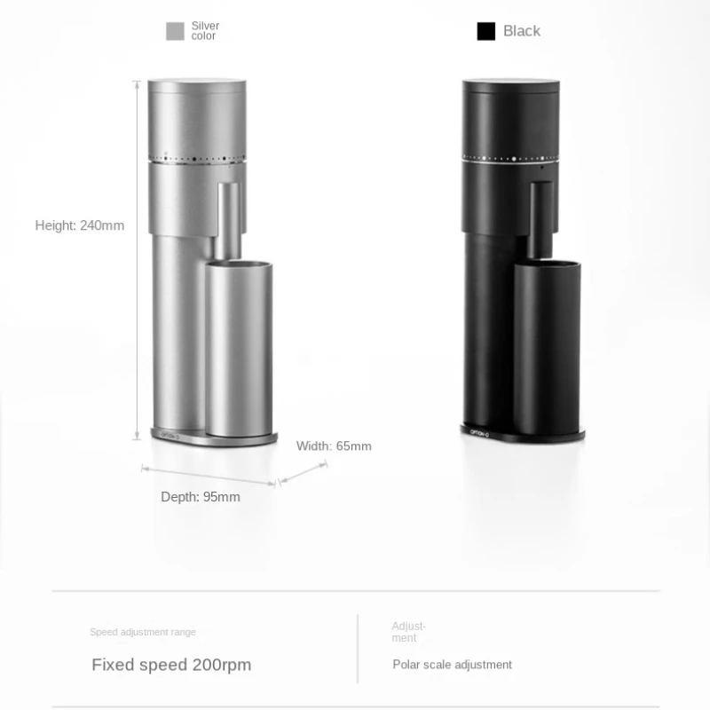 portable coffee electric bean grinder made of all alloy materials, high efficiency and no residue 110V-240V Home portable small