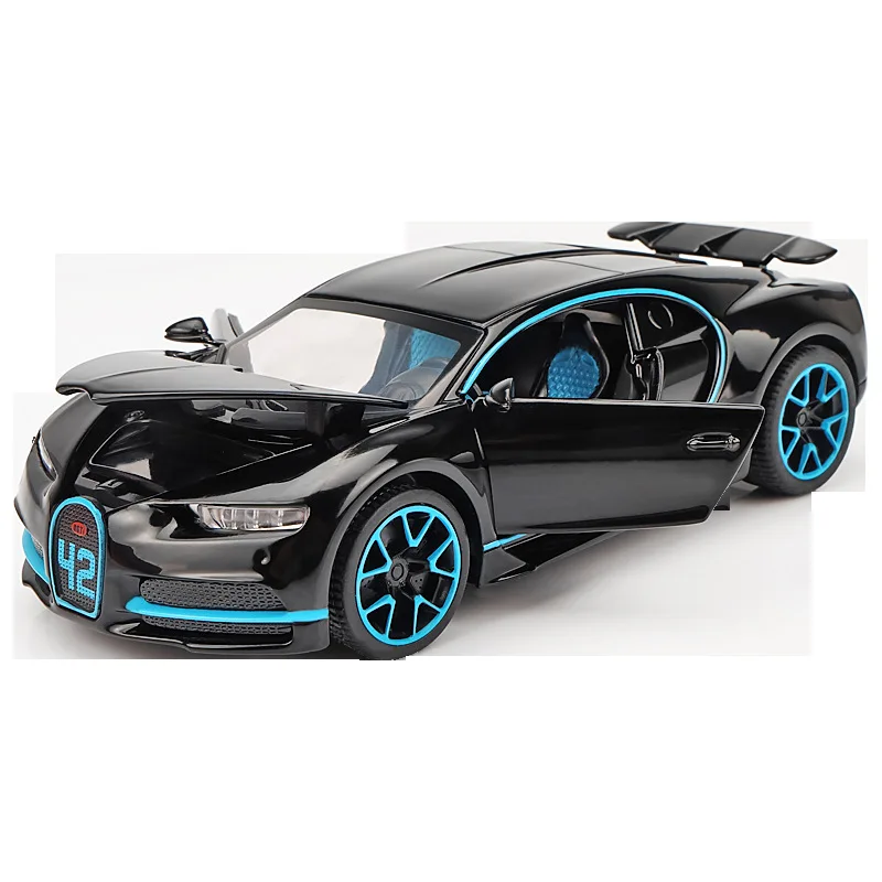 1:32 Bugatti Chiron Alloy Sport Car Model Diecasts & Toy Metal Super car Model Simulation Sound Light Collection For Kids