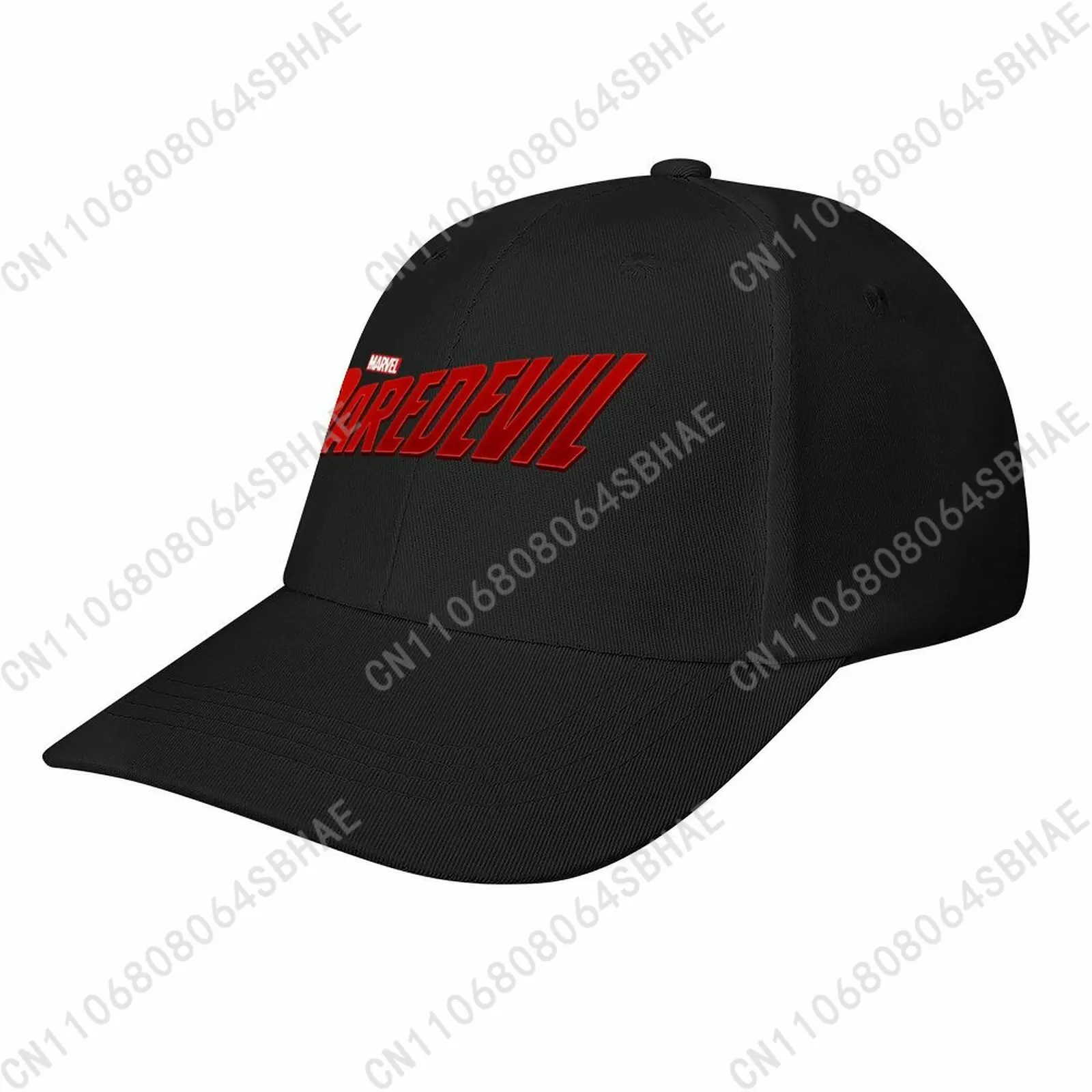 

Marvel Daredevil Baseball Cap Men Women Curved Brim Washed Rubber Print Adjustable Daily Wear Cap Custom Casual Gift Cosplay