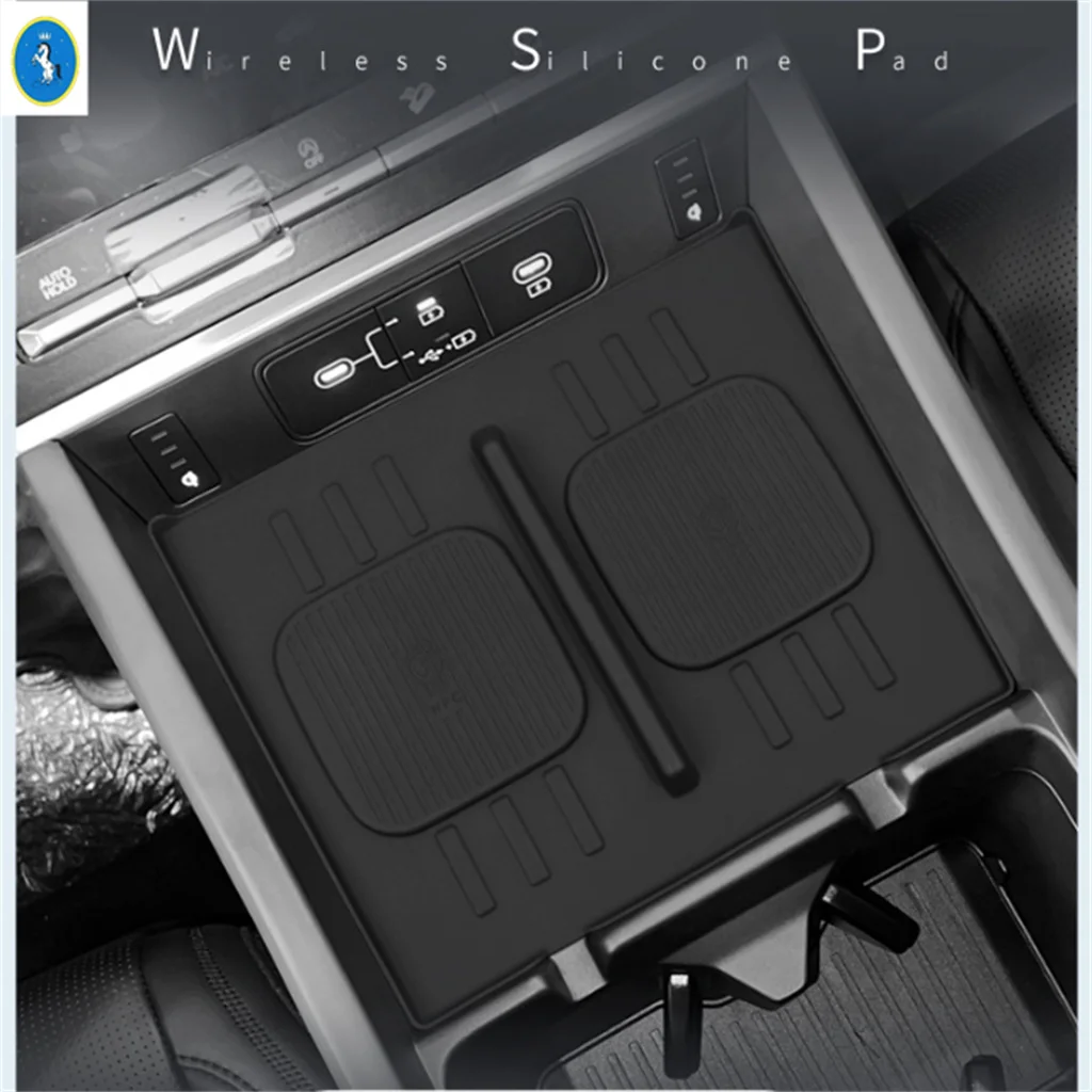 

For Hyundai Santa Fe 2024 2025 Automotive Wireless Charging Pad Accessories Phone Non-slip Charger Mat Silica Gel Protective Pad