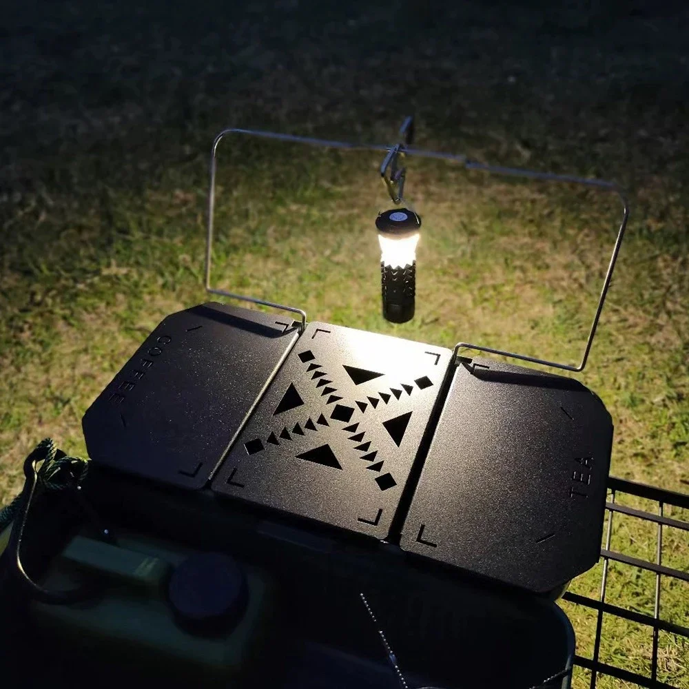 9.5L Lunch Box Folding Table Board Light Stand, Picnic Box Outdoor Camping Coffee Box Transformation IGT Camping Tools