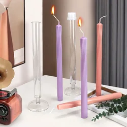 Spiral Square Column Plastic Candle Mold Geometry Candle Holder Making Tool Acrylic Candlestick Mould Wedding Party Artist Decor