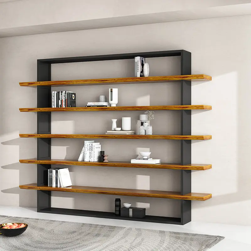 CX solid wood bookshelf wall living room tea room shelf multi-layer floor office display bookcase