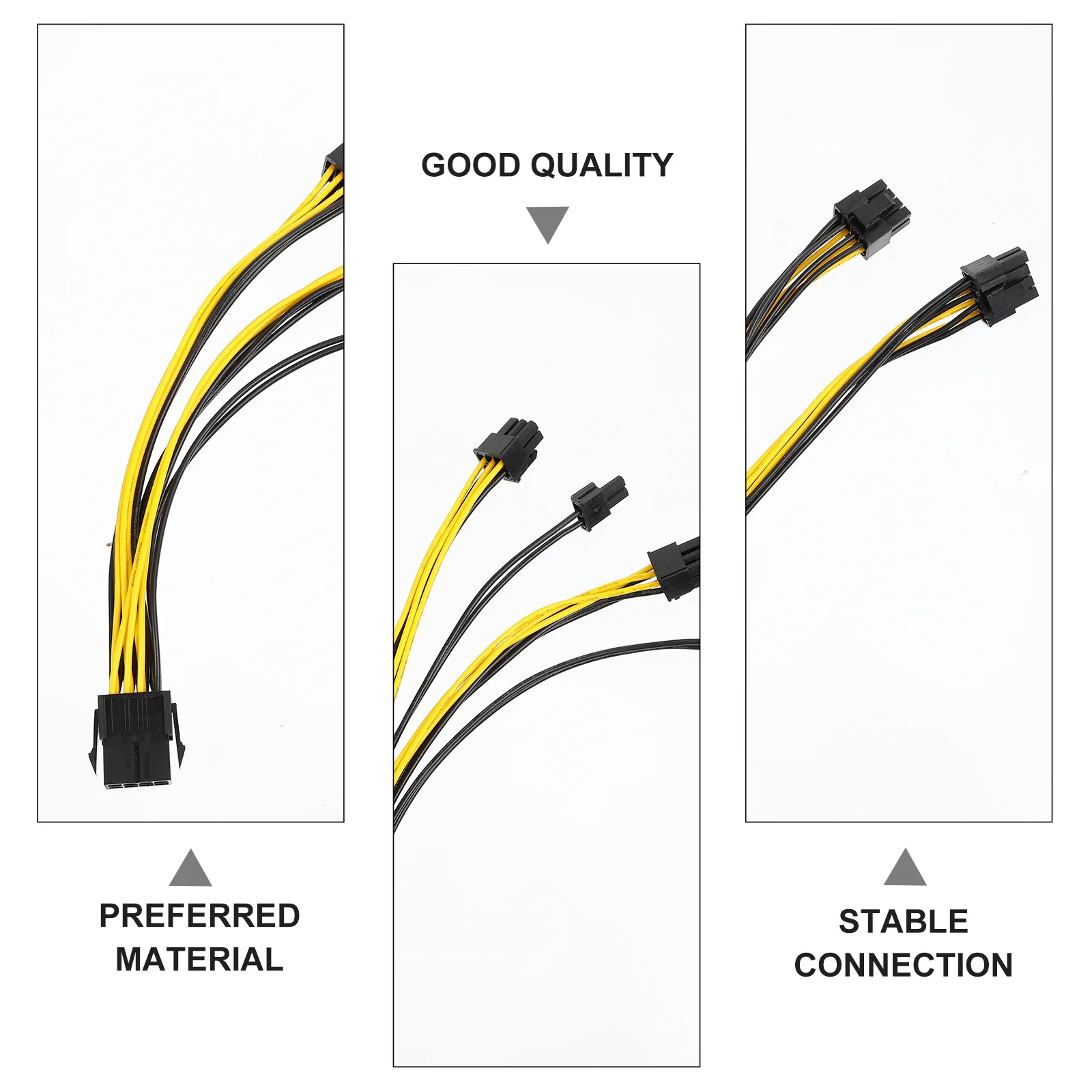 

10pcs 8-Pin Graphics Power Cable Extension Female To Dual 6+2 Pin Male For Gpu Mining Machine Splitter Adapter Cord
