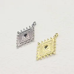 Eruifa 10PCS 30mm*18mm Geomet Ryrhombus  ZInc Alloy Charms Pendant Jewelry DIY Handmade