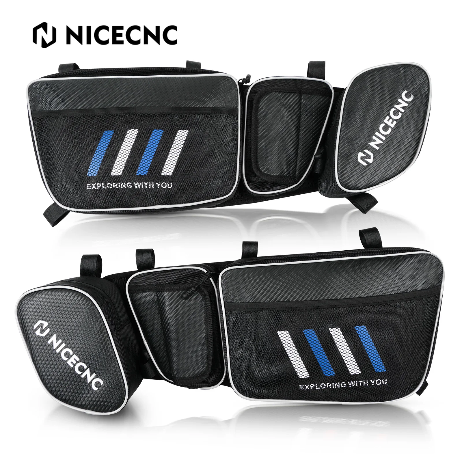 

NICECNC X3 UTV Side Door Bags Left & Right 2 Pcs Wear-resistant Storage Pack for Can-Am Maverick X3 Turbo 2017-2022 2023