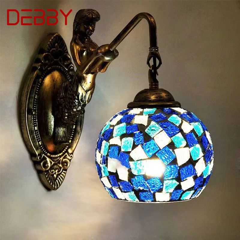 

DEBBY Contemporary Mermaid Wall Lamp Personalized And Creative Living Room Bedroom Hallway Bar Decoration Light