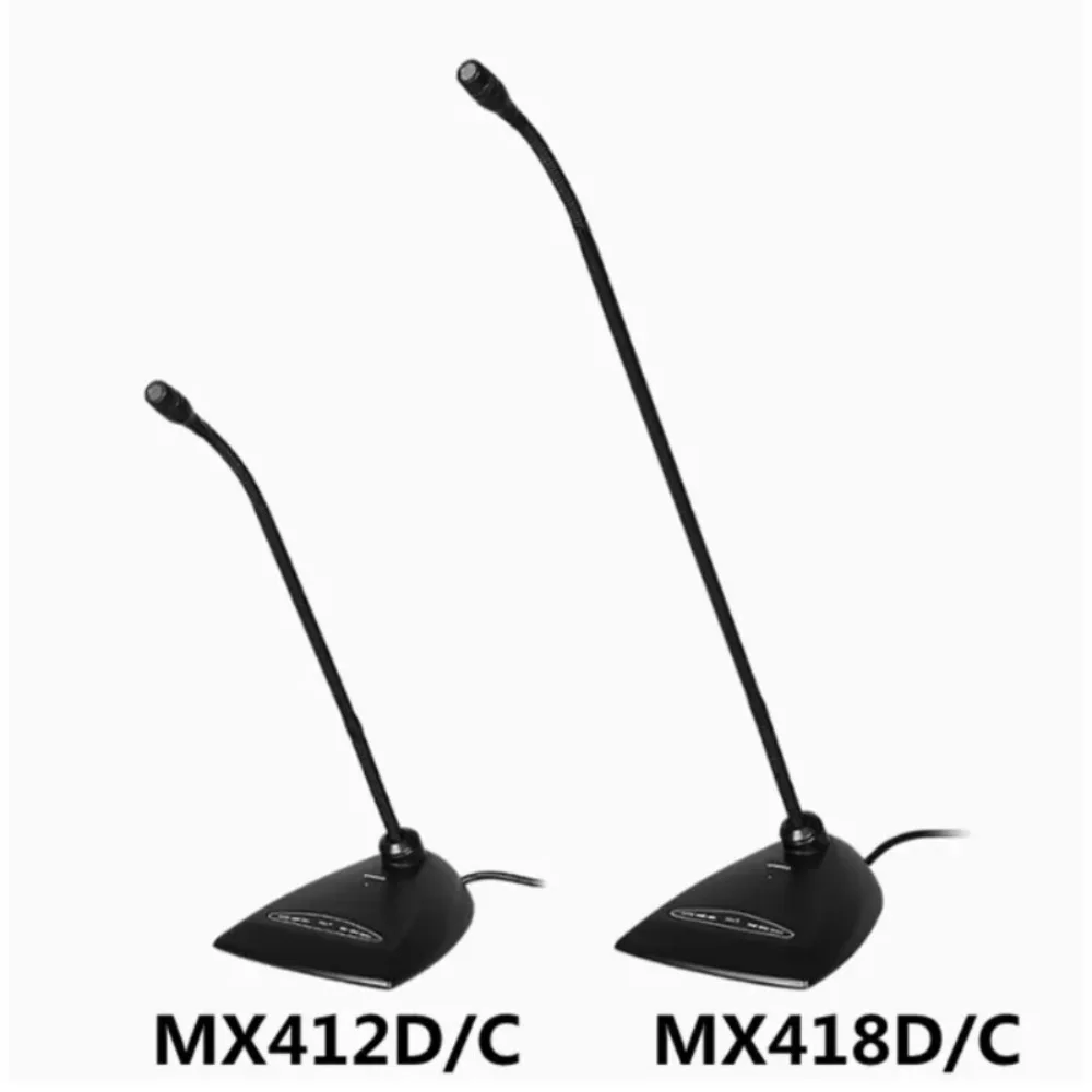 MX412D/C MX418D/C Standard Gooseneck Microphone Desktop Meeting Table Wired XLR Micro Electret Capacitive Conference Microphone