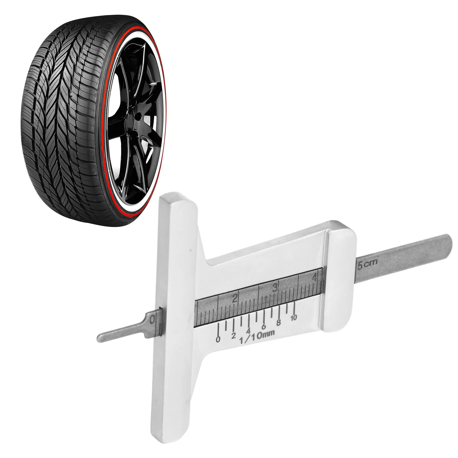 

Датчик глубины протектора автомобильных шин, высокоточный противоскользящий измеритель резьбы из нержавеющей стали для автомобильного мотоцикла