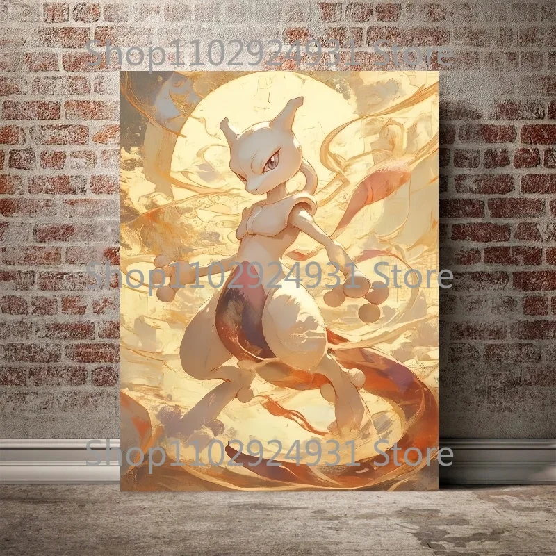Anime Pokemon Poster Character Pikachu Charizard Eevee HD Printed Canvas Painting Suitable for Home Wall Decoration Art Painting
