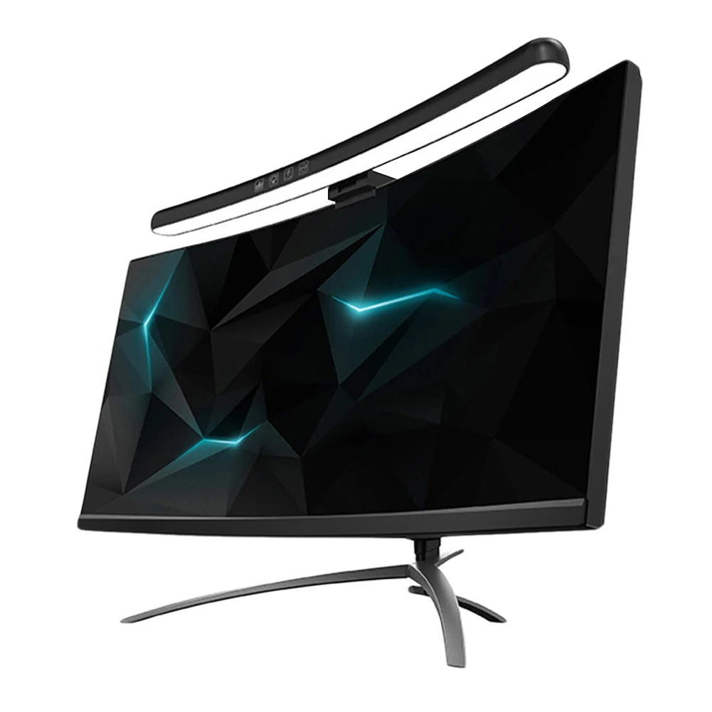 

Curved Monitor Light Bar Stepless Dimming Curved Screens Light Bar 3 Color Temperatures Computer Screen Lamp for Home and Office