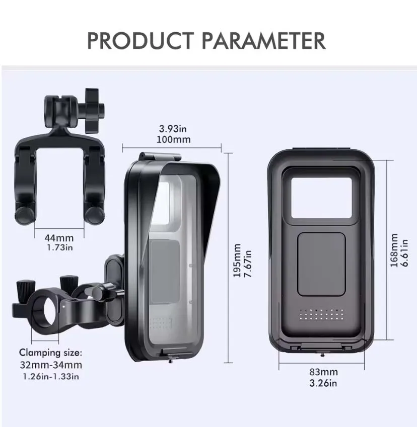 방수 오토바이 전화 마운트 - iPhone/Android GPS 네비게이션용 USB 충전 기능이 있는 충전식 전기 자전거 홀더